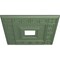 Ekena Millwork Eris Ceiling Medallion (Canopies up to 9 7/8"), 18"W x 18"H x 3 1/2"ID x 1 1/8"P, Athenian Green CM18ERAGF - alternate 2